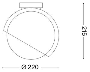Ideal Lux - Stropné svietidlo BLOOM 1xE27/42W/230V pr. 22 cm zlatá/dymovo-béžová