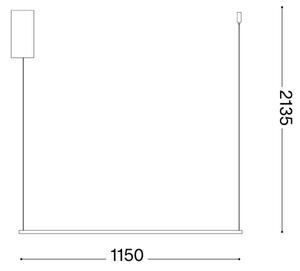 Ideal Lux - LED závesný luster na lanku ESSENCE LED/19W/230V 3000K CRI 90 čierna