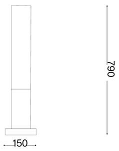 Ideal Lux - Vonkajšia lampa EDO OUTDOOR 1xGX53/15W/230V 79 cm IP65 hnedá