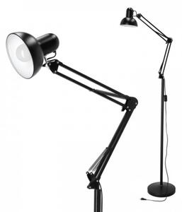 Flexibilná stojacia lampa AURIQ 1xE27/60W/230V 184 cm čierna