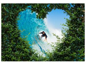 Abstraktný obraz surfistov (Obraz 60x40cm)