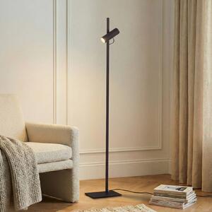 Lucande stojaca lampa Lysias, čierna, kov, výška 143,2 cm, Čierna, Obývacia izba / jedáleň, kov, Moderný, Stojaca lampa