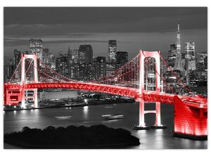 Nočná fotka mosta - obraz (Obraz 60x40cm)