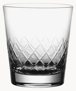 Ručne fúkané krištáľové poháre na whisky Lattice, 4 ks