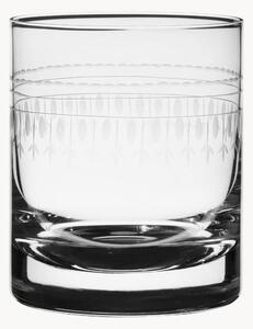 Ručne fúkané krištáľové poháre na whisky Ovals, 2 ks