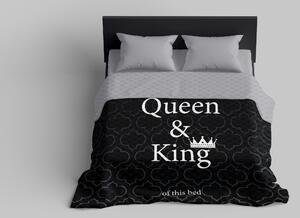 Detexpol Luxusný prehoz na posteľ 220x240 cm - Queen a King black