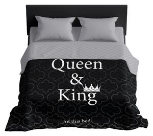Detexpol Luxusný prehoz na posteľ 220x240 cm - Queen a King black
