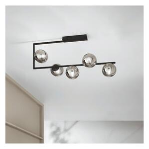 Ondaluce - Luster na tyči MONILE 5xE14/10W/230V čierna/dymová čierna