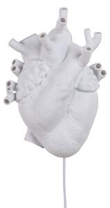 Nástenné Svietidlo SELETTI, Heart Lamp, Biela, Obývacia izba, Keramika, Dizajnový