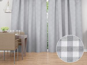 Biante Dekoračný záves Rebeka RE-019 Sivo-biela kocka stredná 130x140 cm
