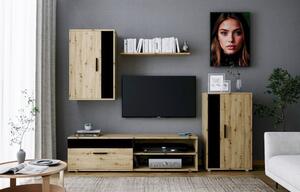 Halmar Obývacia zostava BENSON dub artisan/čierna