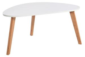 Biely konferenčný stolík Essentials Skandinávsky, dĺžka 84,5 cm