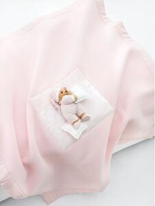 Nanán fleecová deka do kočíka Puccio ružová