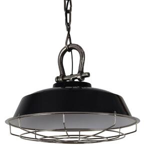 Čierne závesné kovové svetlo Milan black - Ø 36*30 cm - Collectione