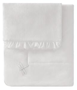 Caramella Ivory Mist detská deka s vankúšom biela