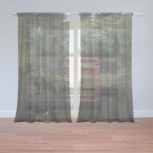 Sablio Záclony Červený poschodový autobus: 2ks 150x250cm