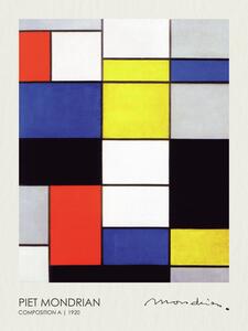 Obrazová reprodukcia Composition A (1920), Piet Mondrian