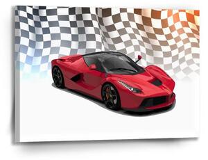 Sablio Obraz Ferrari Závodná vlajka - 90x60 cm