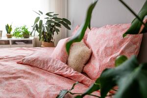3 dielne obliečky bavlnené Pink Blossom 200x140cm+90x70cm TiaHome