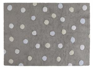 Lorena Canals prateľný koberec Tricolor Polka Dots Grey - Blue