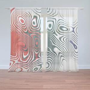 Sablio Záclony Dvojfarebná abstrakcia: 2ks 150x250cm