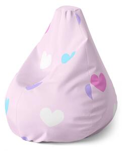 Sablio Sedací vak Pear Srdce vedľa srdca - 70 x 95 x 15 cm