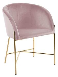 Nelson stolička púdrovo ružová/zlatá