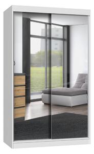 TP Living Šatníková skriňa s 2 zrkadlami IGA 120 cm biela