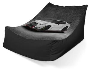 Sablio Sedací vak Lounge Nissan GTR 35 Sivý - 80 x 95 x 50 cm