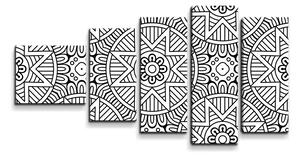 Sablio Obraz - 5-dílný Hviezdy mehendi - 100x60 cm