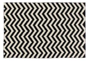 Lorena Canals prateľný koberec Black & White Zig-Zag Velkosť: 140 x 200 cm