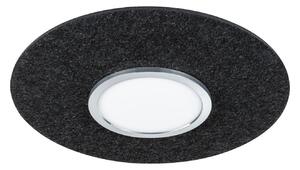 Stropné Lampa Paulmann, Tulga, stmievateľné, Čierna, Obývacia izba, Tkanina / Textil, Moderný