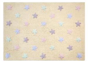 Lorena Canals prateľný koberec Tricolor Stars Vanilla Rozmery: 120 x 160 cm