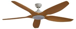 Omendo LED stropný ventilátor biely CCT DC tichý Lucande, Omendo, stmievateľné, Biela, Obývacia izba, Kov, Moderný