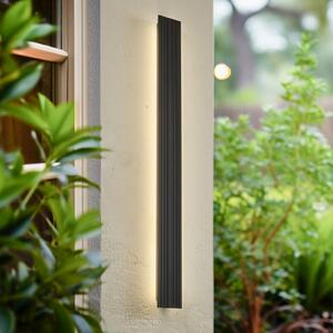 Lucande LED vonkajšie nástenné svietidlo Melira, výška 100 cm, antracit