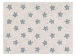 Lorena Canals prateľný koberec Stars Natural - Vintage Blue