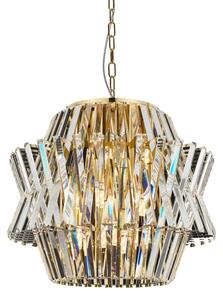 Krištáľový luster na reťazi CROWN 12xE14/40W/230V zlatá