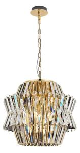 Krištáľový luster na reťazi CROWN 12xE14/40W/230V zlatá