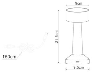 Globo 58447M - LED Stmievateľná dotyková stolná lampa ANGELIKA LED/1W/3,7V zlatá