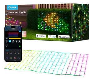 Govee - LED RGBIC Vonkajšia svetelná sieť 143x85cm Wi-Fi Matter IP65