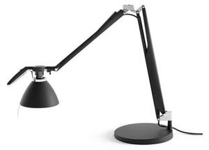 Stolová lampa Fortebraccio, čierna, nastaviteľná