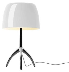 Stolové Lampa Foscarini, stmievateľné, Biela, Obývacia izba, Hliník