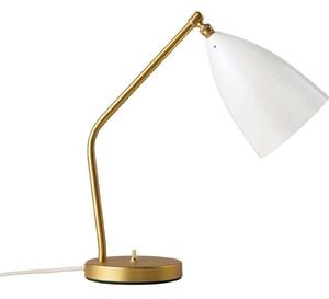 Gräshoppa Stolová Lampa Glossy Alabaster White/Brass