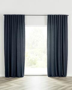 Záves BASIC s navliekacou riasiacou páskou 140x280 cm tmavomodrý 1 ks