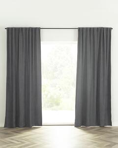 Záves BASIC s navliekacou riasiacou páskou 140x260 cm tmavosivy šenil 1 ks