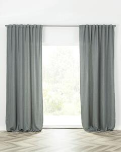 Záves BASIC s navliekacou riasiacou páskou 140x300 cm sivý denim 1 ks