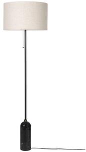 Stojacie Lampa GUBI, stmievateľné, Čierna, Obývacia izba, Mramor