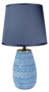 BLUE ETNO nočná keramická lampa Ø20*35