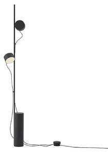Stojacie Lampa Muuto, stmievateľné, Čierna, Obývacia izba, Kov