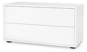 Regálový modul »Flemming«, cca 75 x 37,5 cm, s 2 zásuvkami, biely